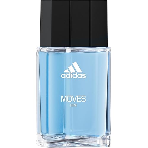 Adidas Moves Him Eau de Toilette 1 fl oz (Pack of 1), Notes of Green Apple, Cedarwood, Musk, Men's Fragrance, Long Lasting, Sporty Fragrance, Travel Size