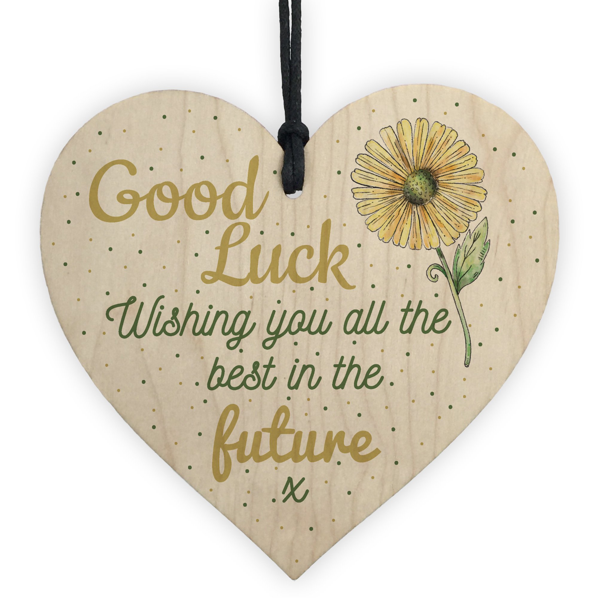 Red Ocean Colleague Leaving Job Goodbye Wooden Hanging Heart Sign Gift Teacher Childminder Good Luck Thank You