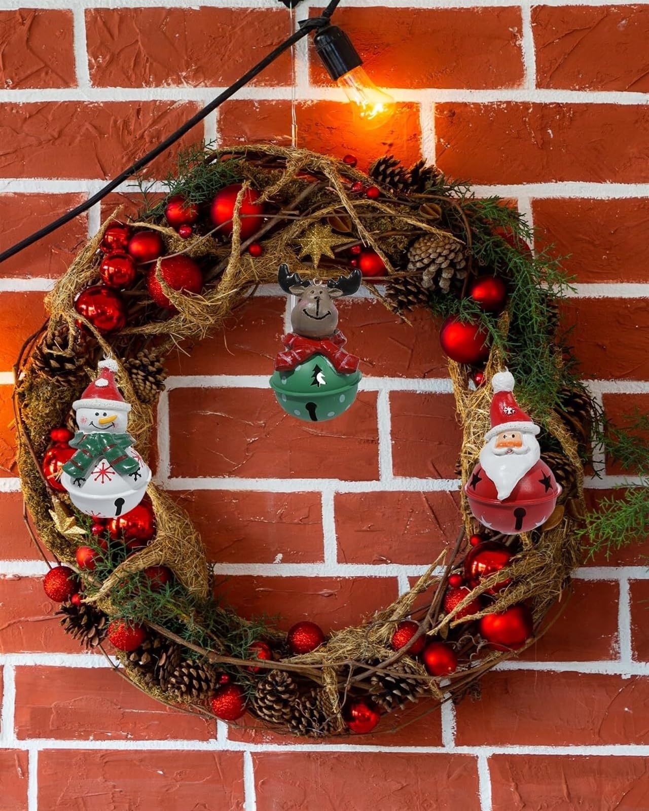 Campane Natalizie Decorazione 3 Pezzi Campanellini Natalizi In Metallo Pupazzo Di Neve Babbo Natale Jingle Bells Decorativi Campanelle Di Natale