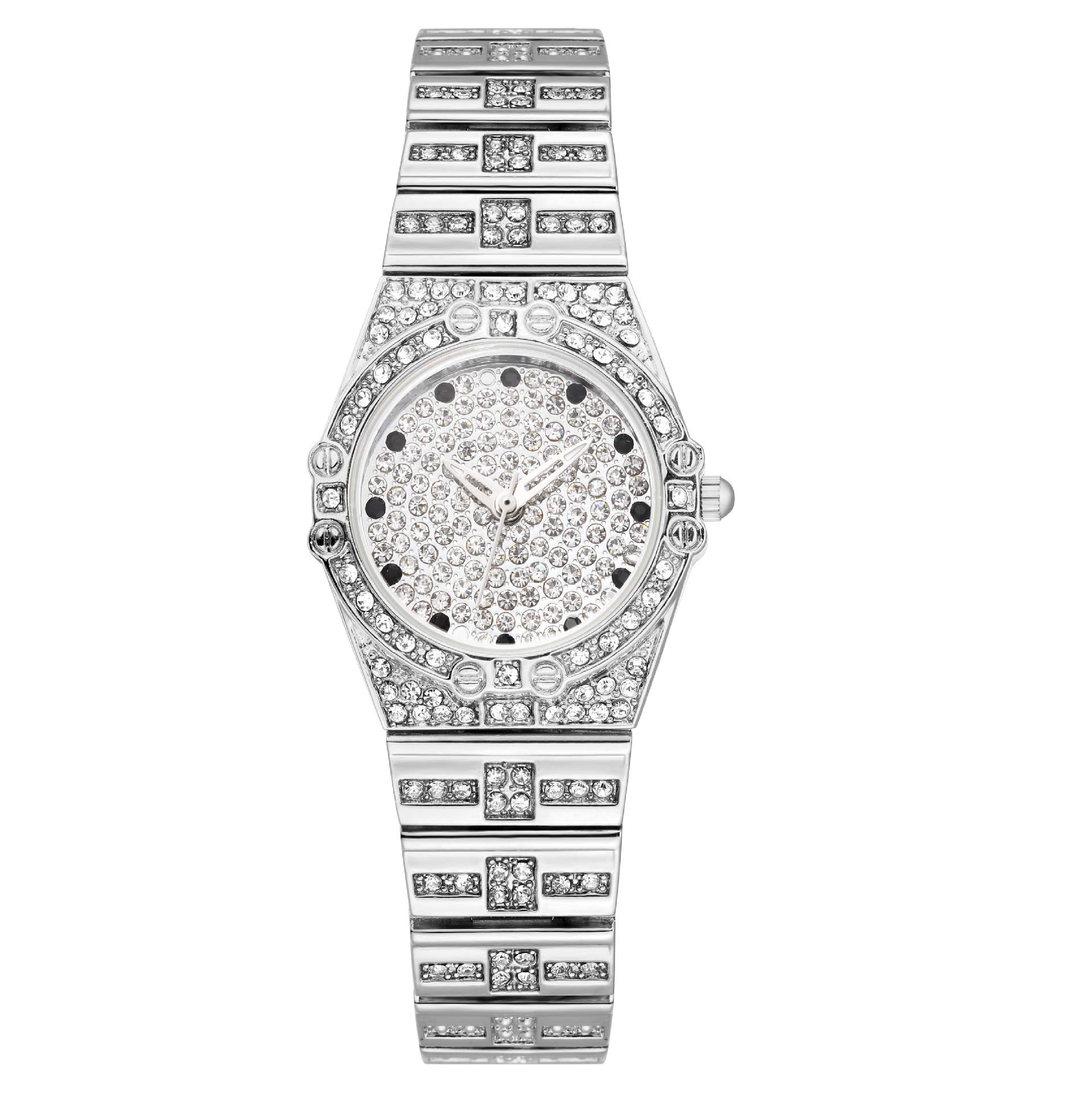 YCGEMSWomen's Quartz Watch, Mineral strengthened Glass Mirror, Inlaid Zircon Creative