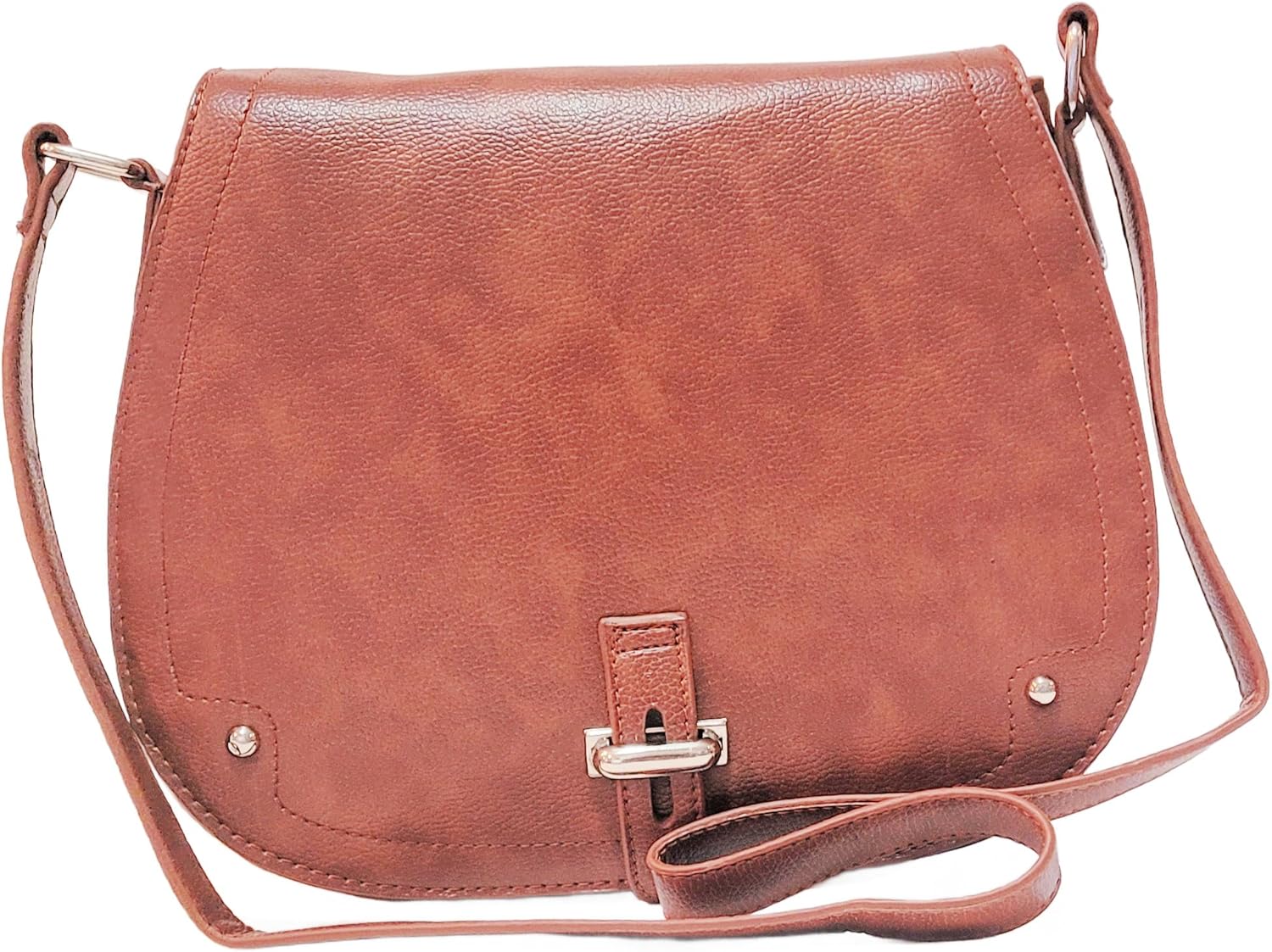 Generic Calvilla Crossbody Bag with PU Leather, Brown, Spacious