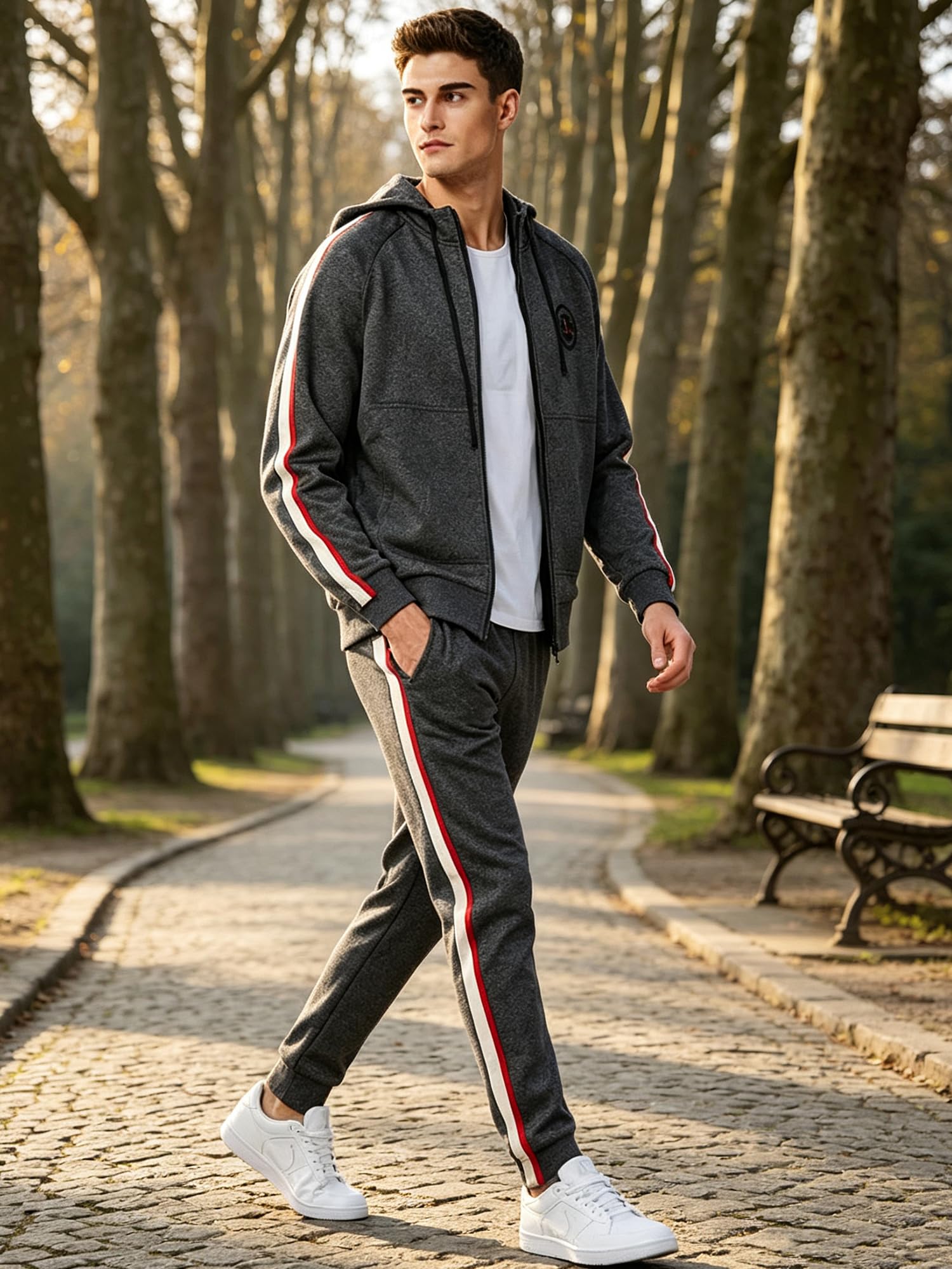 FTCayanz Męski dres treningowy, dres do joggingu, dres sportowy, męski