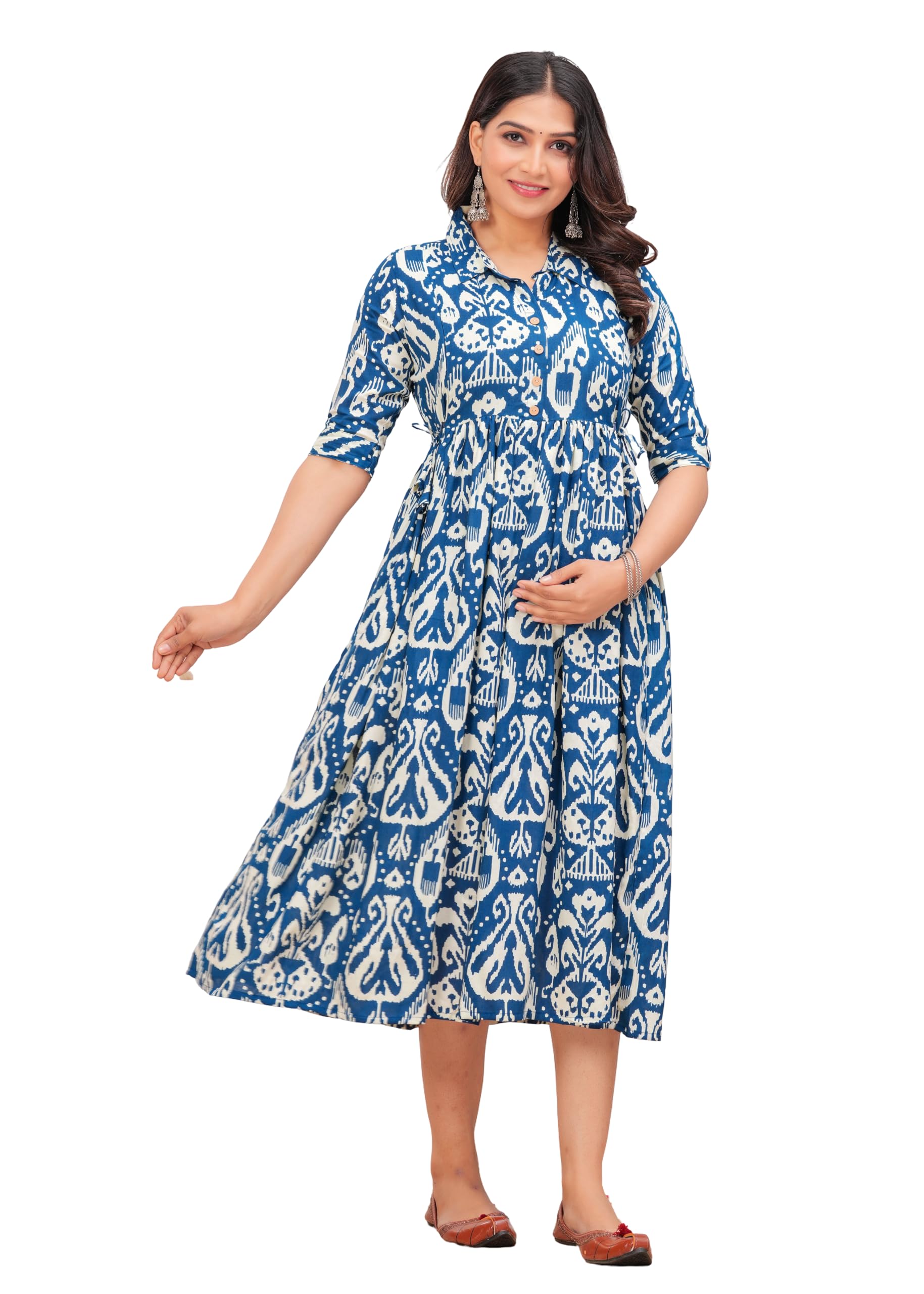 Zip Feeding Kurti for Women Maternity Wear Kurta for Pregnancy & Nursing Mothers Viscose Rayon Stylish & Comfortable Kurti-image-25