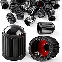 Vista 55 de 10 piezas de tapas de válvula de neumático TPMS con vástago largo, tapas de válvula de rueda de plástico negro para TPMS TR20008, tapas de vástago