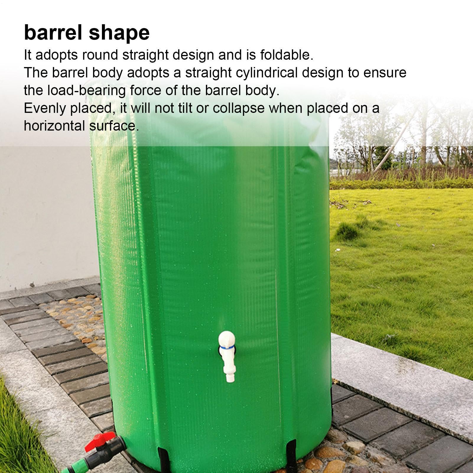 Barril de Lluvia,Barril de colección de Lluvia Tanque colector de Agua de | Recolección de agua de lluvia plegable para riego de jardines, mantenimiento de césped, limpieza de exteriores, c
