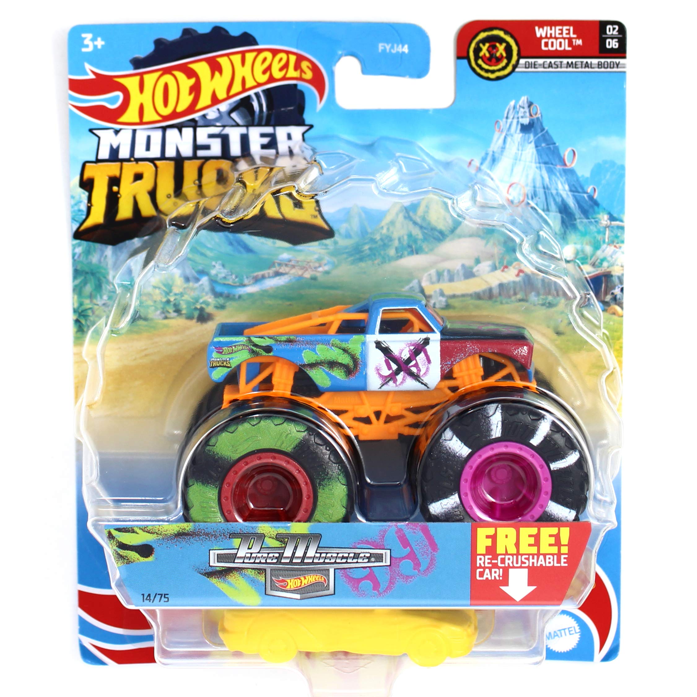 Buy Hot Wheels Monster Trucks 2021 Wheel Cool Pure Muscle 164 Scale