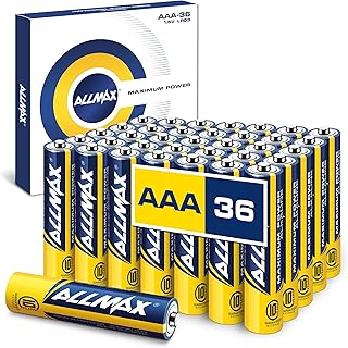 Allmax AAA Maximum Power Alkaline Triple A Batteries (36 Count) – Ultra Long-Lasting, Leakproof Design, 10-Year Shelf Life, Maximum Performance (1.5V)