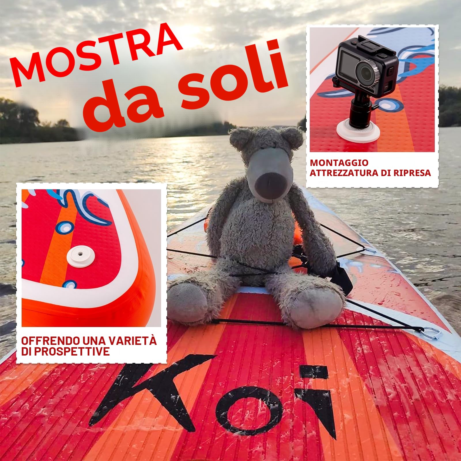 FunWater Tavola da Stand Up Paddle Gonfiabile Ultra Leggera con SUP, 3 Pinne, Pagaia Regolabile, Pompa, Zaino, Leash e Impermeabile per Telefono