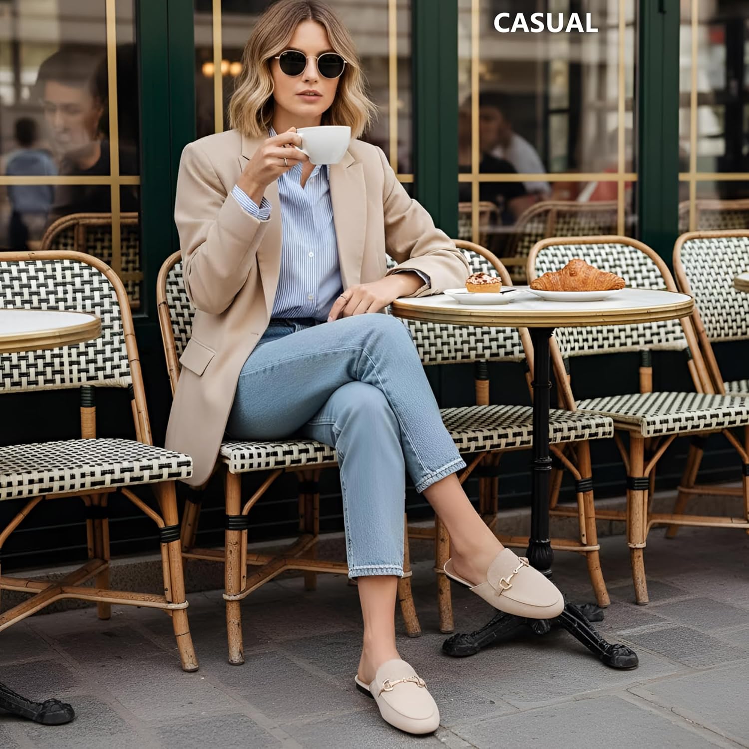 Womens Mules Flats 2026: Comfortable Closed Toe Dressy Slip On Shoes Backless Slides Loafers for Casual Business Work - Image 3