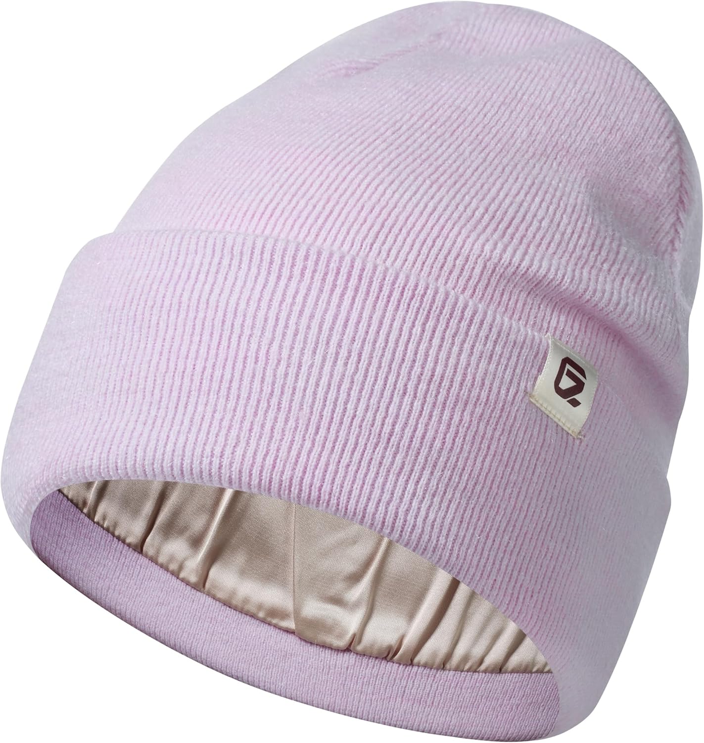 GADIEMKENSD Satin Lined Knit Beanie, Wool Blend, Warmth, Anti-Static, Anti-Pilling, Soft Hair Care, Unisex
