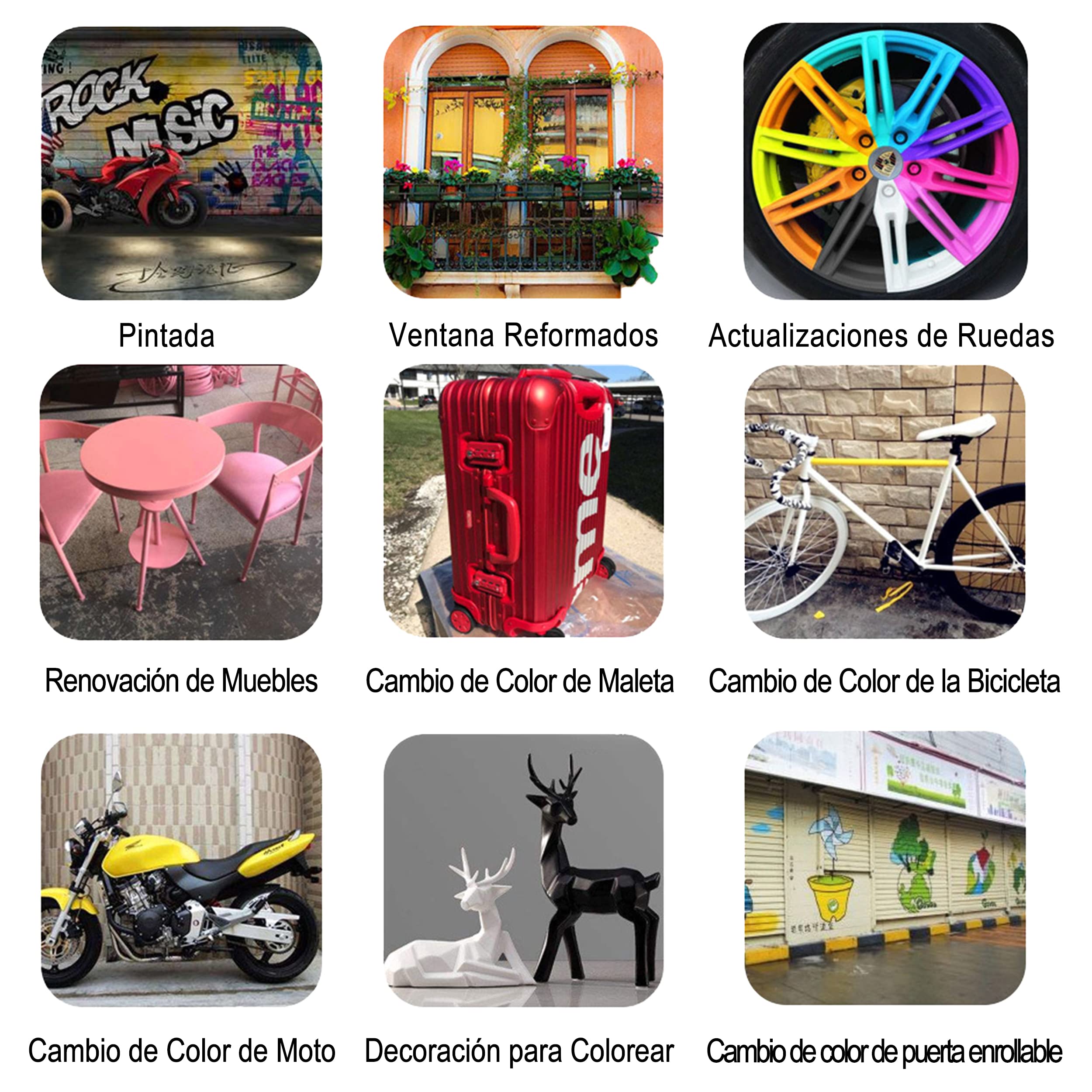 Vernice Spray Per Auto Hycote Vernice Spray Per Cerchi Auto - Nero Lucido 400ml, Asciugatura Rapida E Resistente Rifinitura Ruote Auto - Foto 2