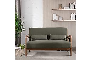 INZOY Mid Century Modern Loveseat: Timeless Style for Small Spaces