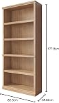 Bevfint Bookshelf, Open Storage 70 Inch Tall 5 Shelf Bookcase, Floor Standing Bookshelves and Bookcases, Book case for Farmhouse Library Office Bedroom Kids, Oak - 5 Tier, 5CSG-OAK