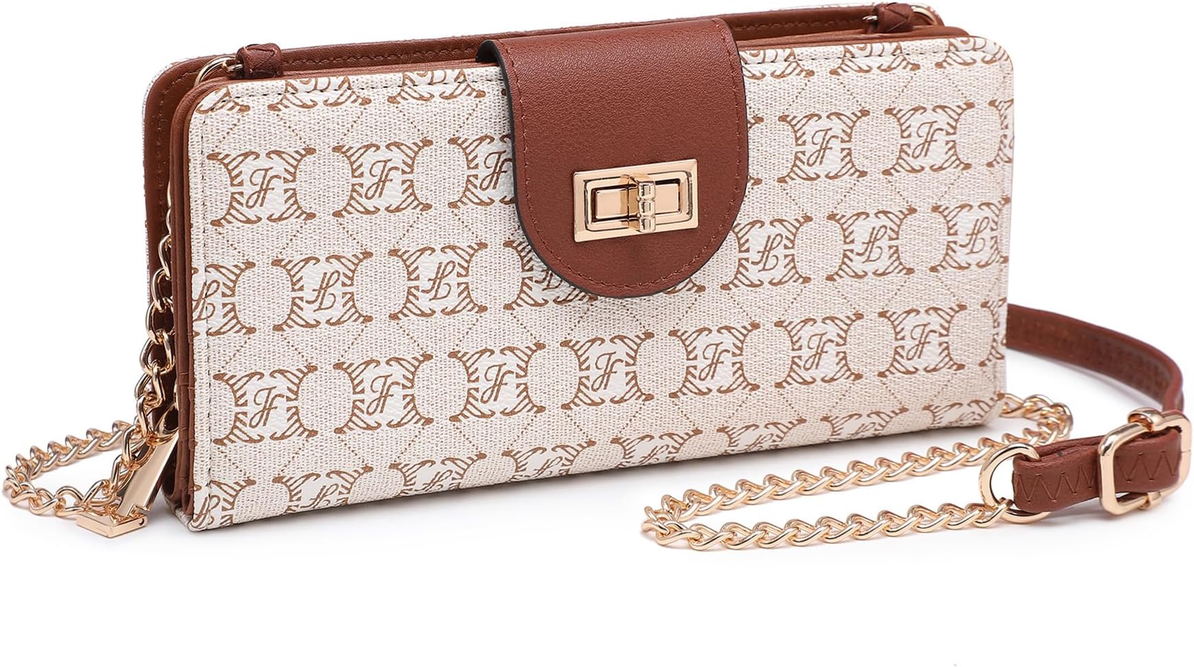 Classic Crossbody Bag for Women, Small Chain Strap Wallet Purse with Phone Compartment & Card Slots