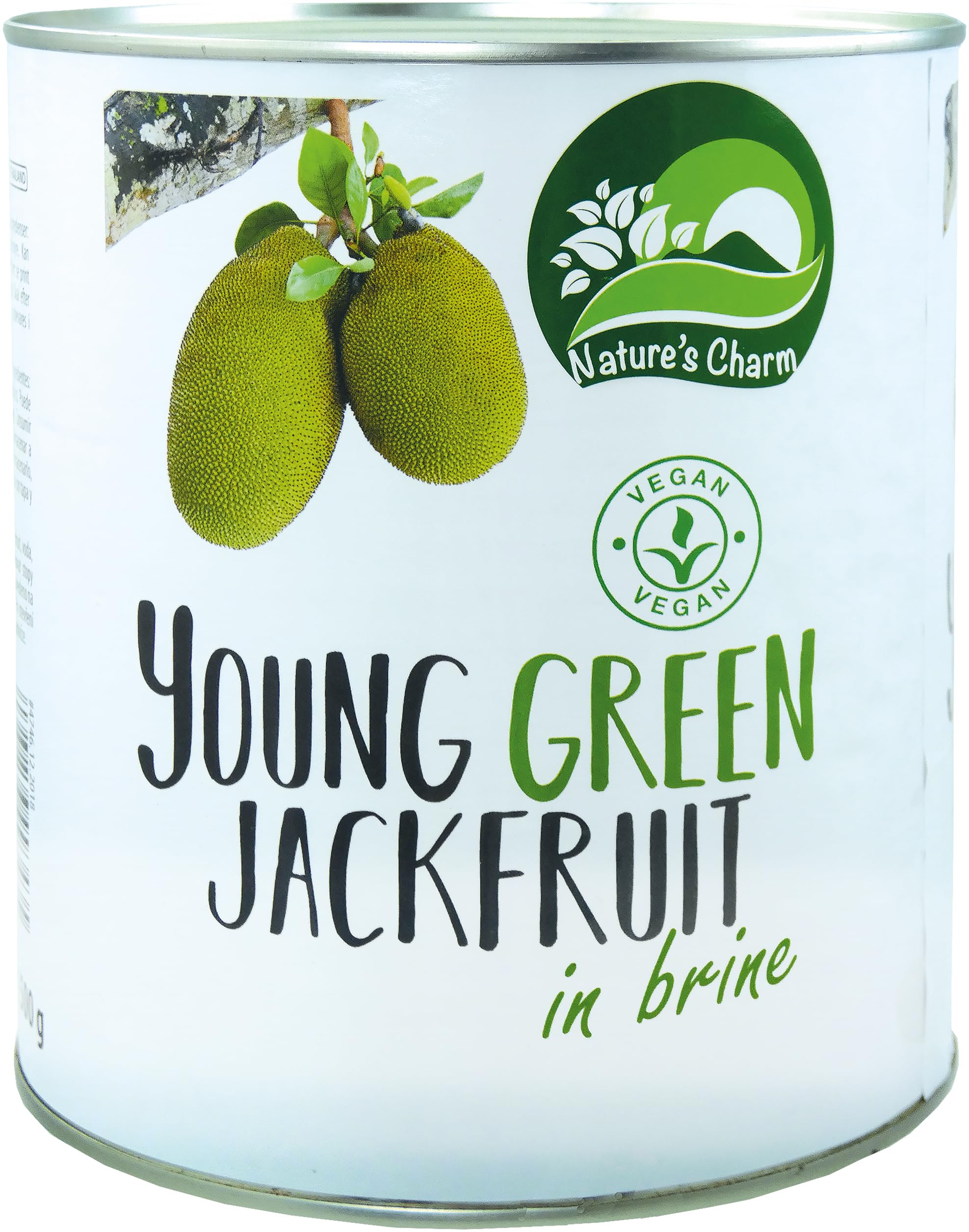 Nature’s Charm Jackfrucht in Lake I Salzig eingelegte, junge grüne Jackfruit I Ideal als pflanzlicher Fleischersatz für vegane Bowls, Sandwiches und Pfannengerichte I 1 x 2900 g