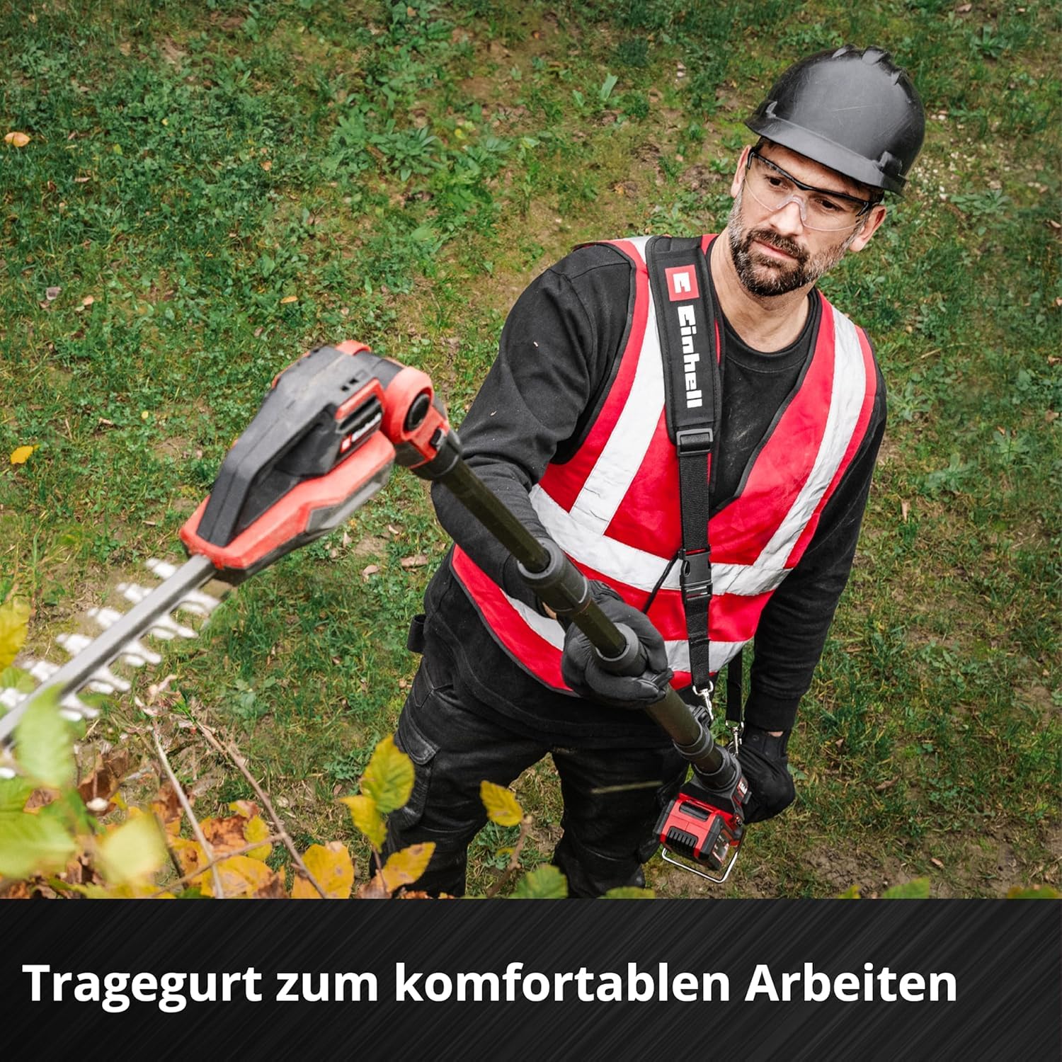 Einhell Professional Akku-Teleskop-Heckenschere GP-HH 18/50 Li T BL-Solo Power X-Change (18 V, 50 cm Schnittlänge, 25 mm Zahnabstand, Brushless, 8-Fach neigbar, ohne Akku)