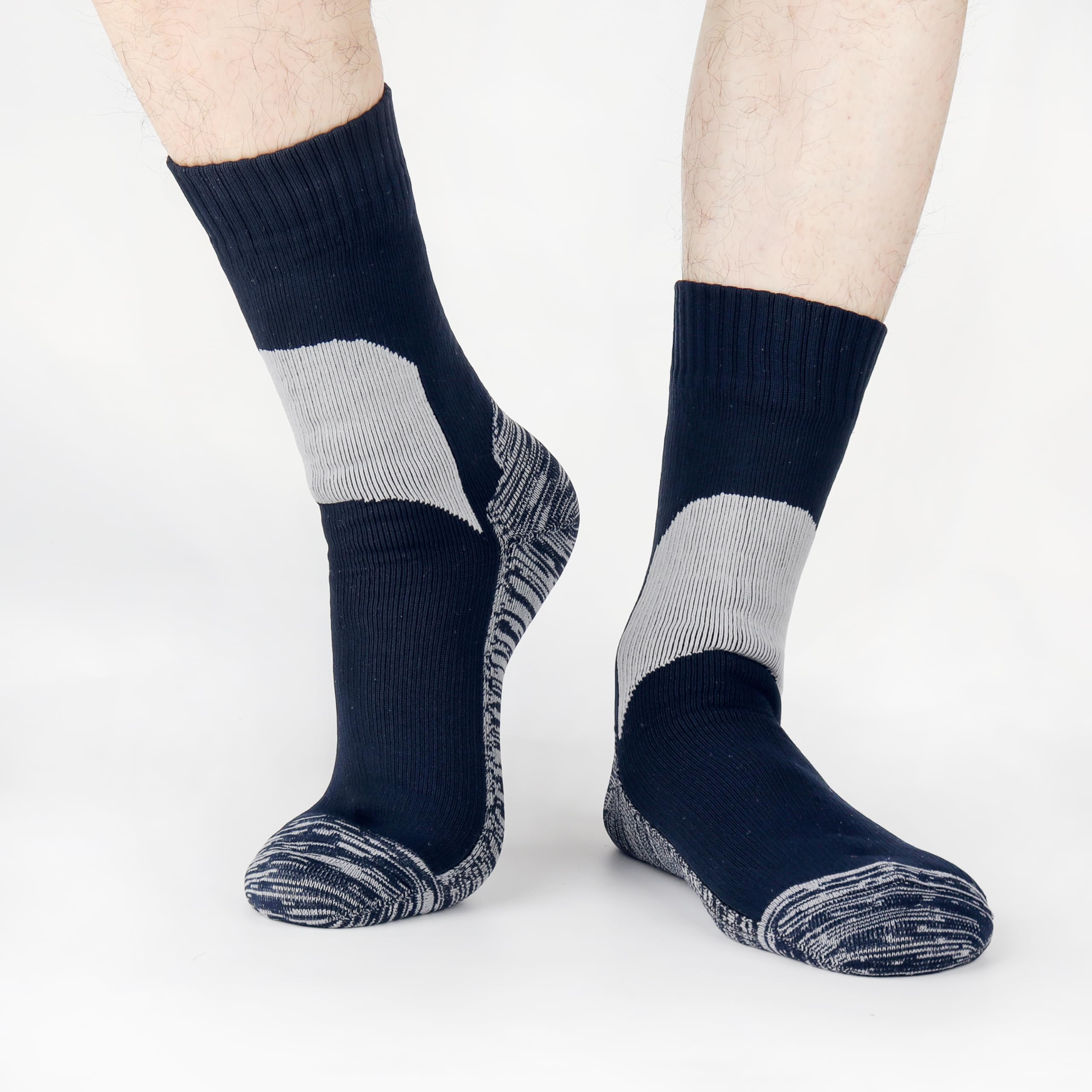 Jeasona 2 pares de calcetines térmicos impermeables para hombre 9-11 calcetines impermeables | Hombres remo, correr, ciclismo, golf, trabajo, invierno, caminata