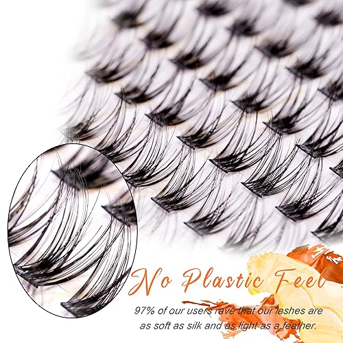 Miniatura 8 de EHSZM BEAUTY(Mercurio) - Apariencia natural de aspecto Wispy de 0.394 in, 0.472 in, 0.551 in, 0.630 in (0.394-0.630 in), extensiones de pestañas