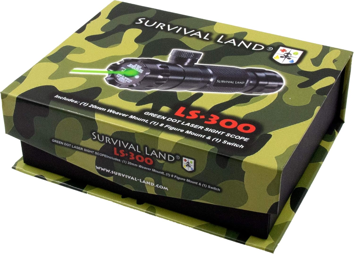 Survival Land LS-300 Shockproof 532nm Tactical Green Laser Sight, Rifle Gun Scope – Includes 20mm Picatinny Rail, 1” Barrel Mounts and Remote Pressure Switch : Sports & Outdoors