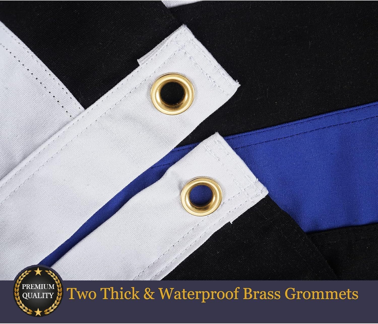 Homissor Cotton Thin Blue Line Flag Heavy Duty Police Flags 3x5 Ft Embroidered Stars Back Lives Matter Flags Banner Outdoor with 2 Brass Grommets