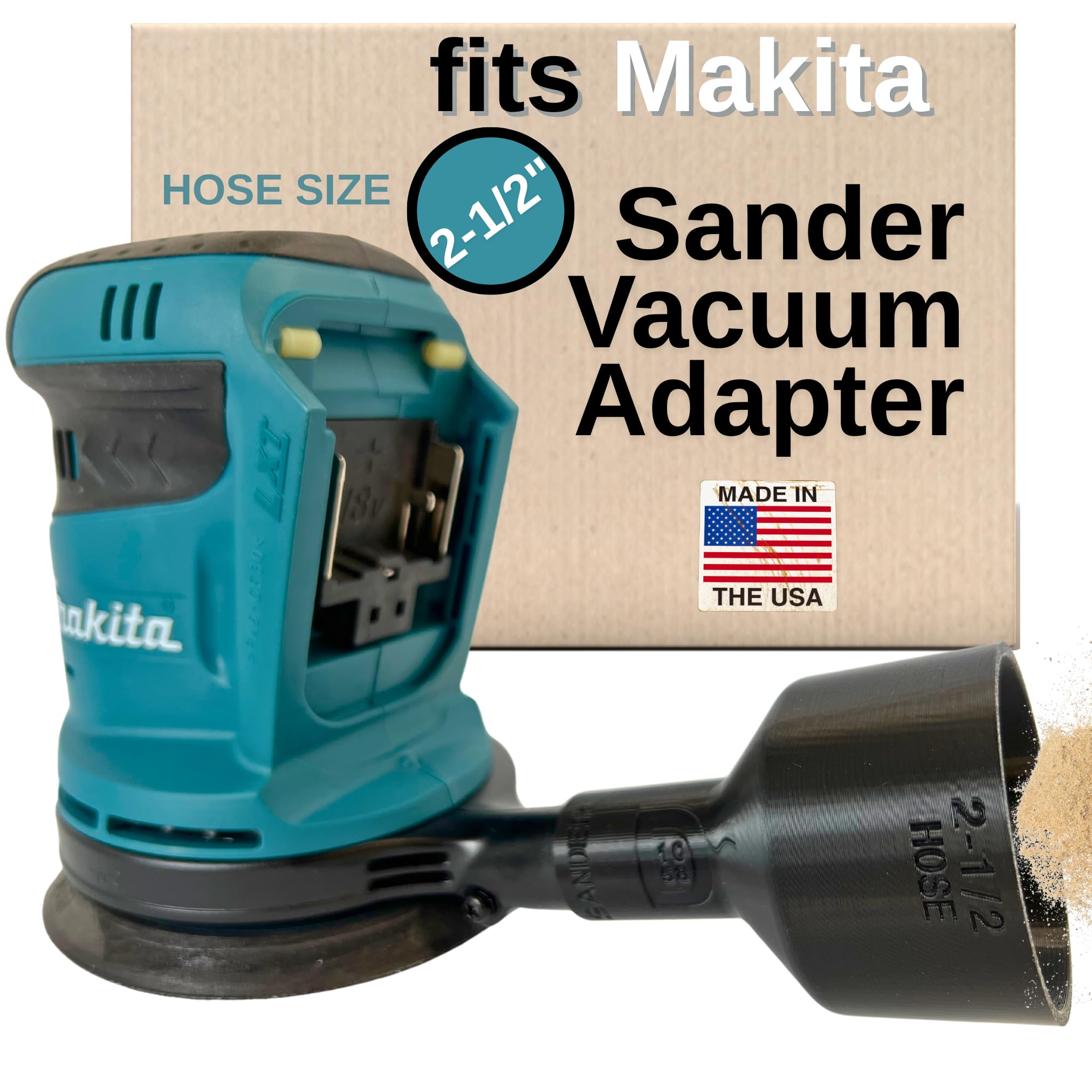 Sander Vacuum Adapter for most Makita Sanders - Shop Vac Attachment for Dust Collection H…