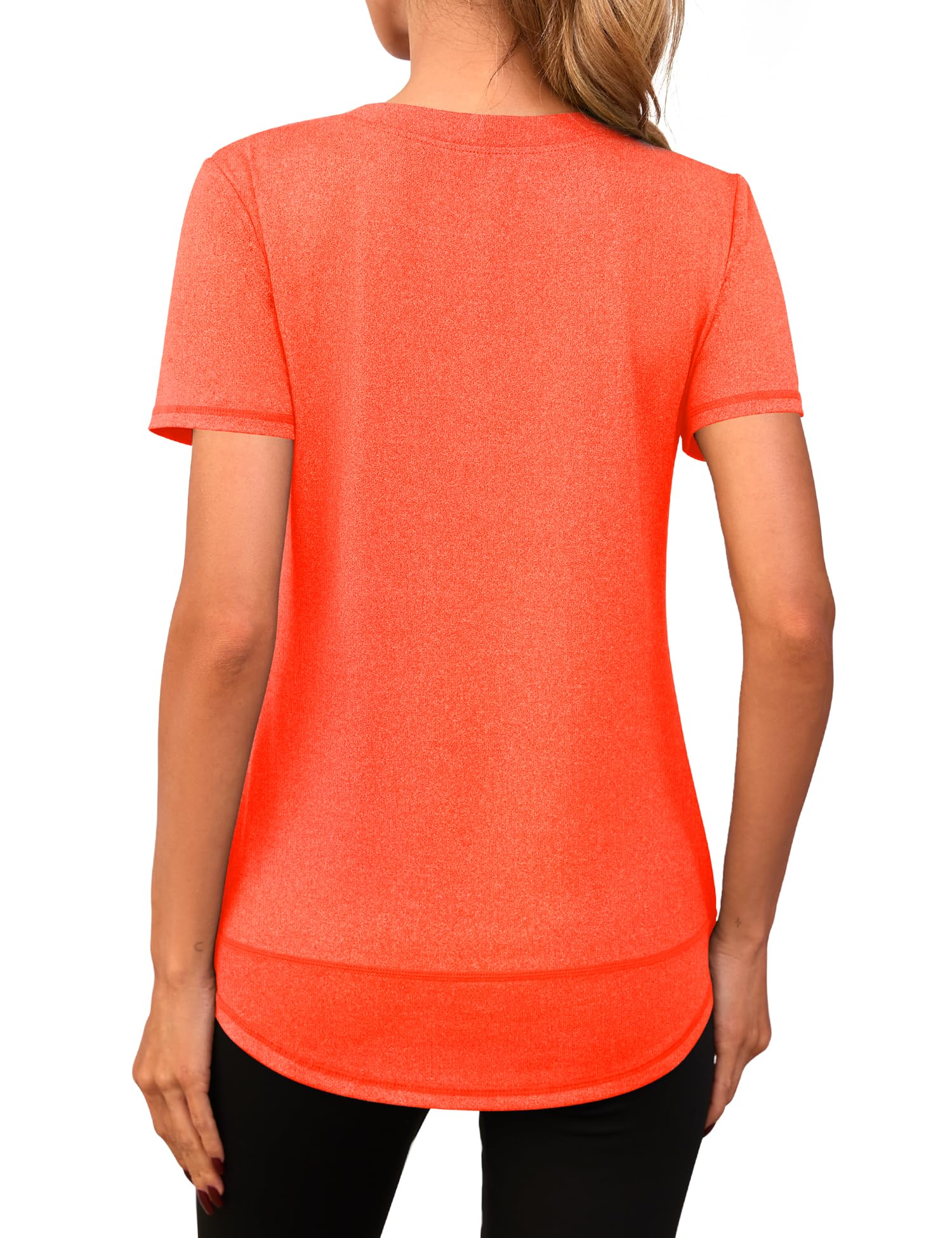 Camiseta Deportiva Mujer Slim Fit Camisetas de Manga Corta Ropa Deporte Secado Rápido para Yoga Running Fitness — view 2
