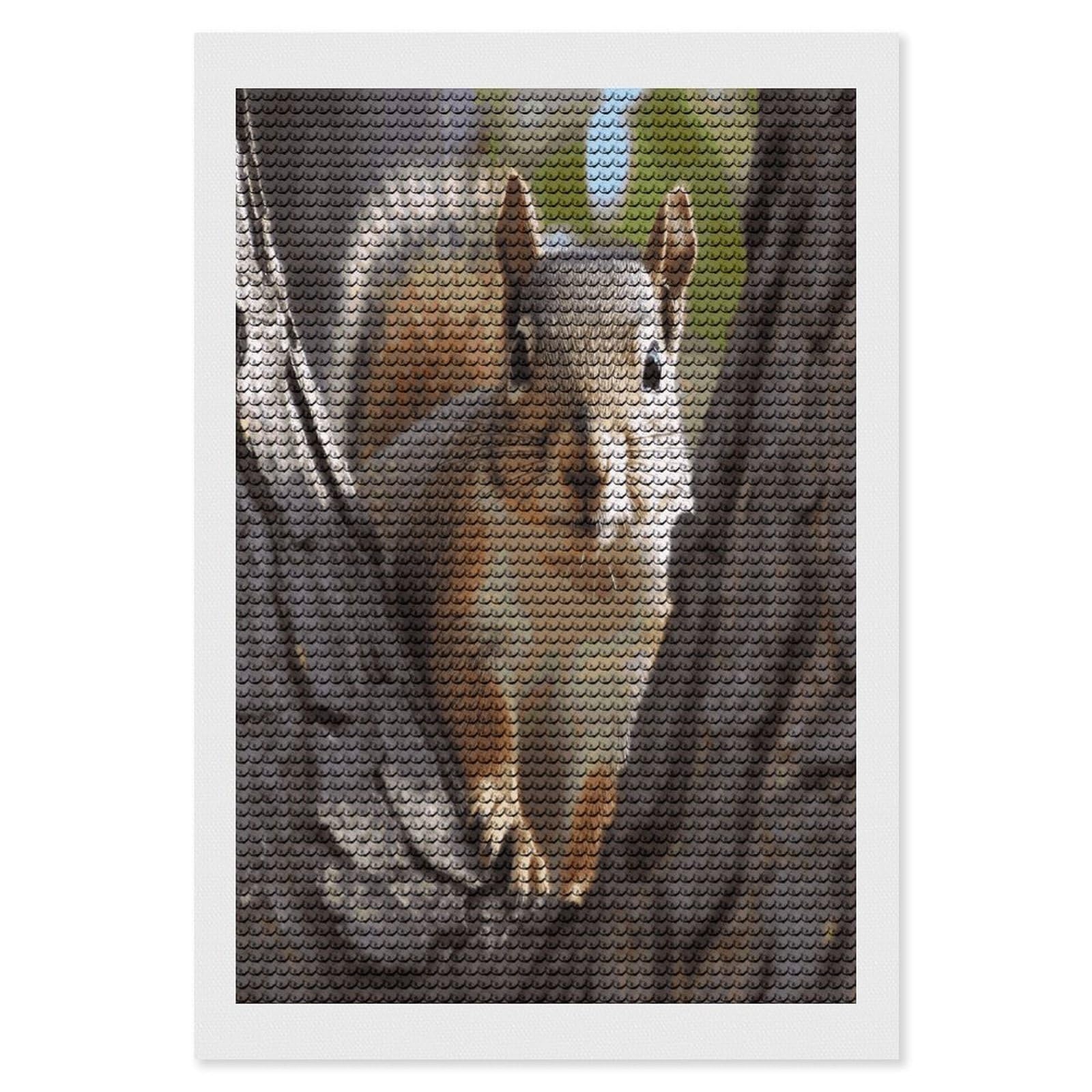 LDGSUPH Squirrel in The Tree Diamond Painting Kits for Adults Paint with Diamond Pictures Art DIY Full Drill Diamond Dots Painting Personalized Diamond Photo for Home Wall Decor Gift 8"x12"