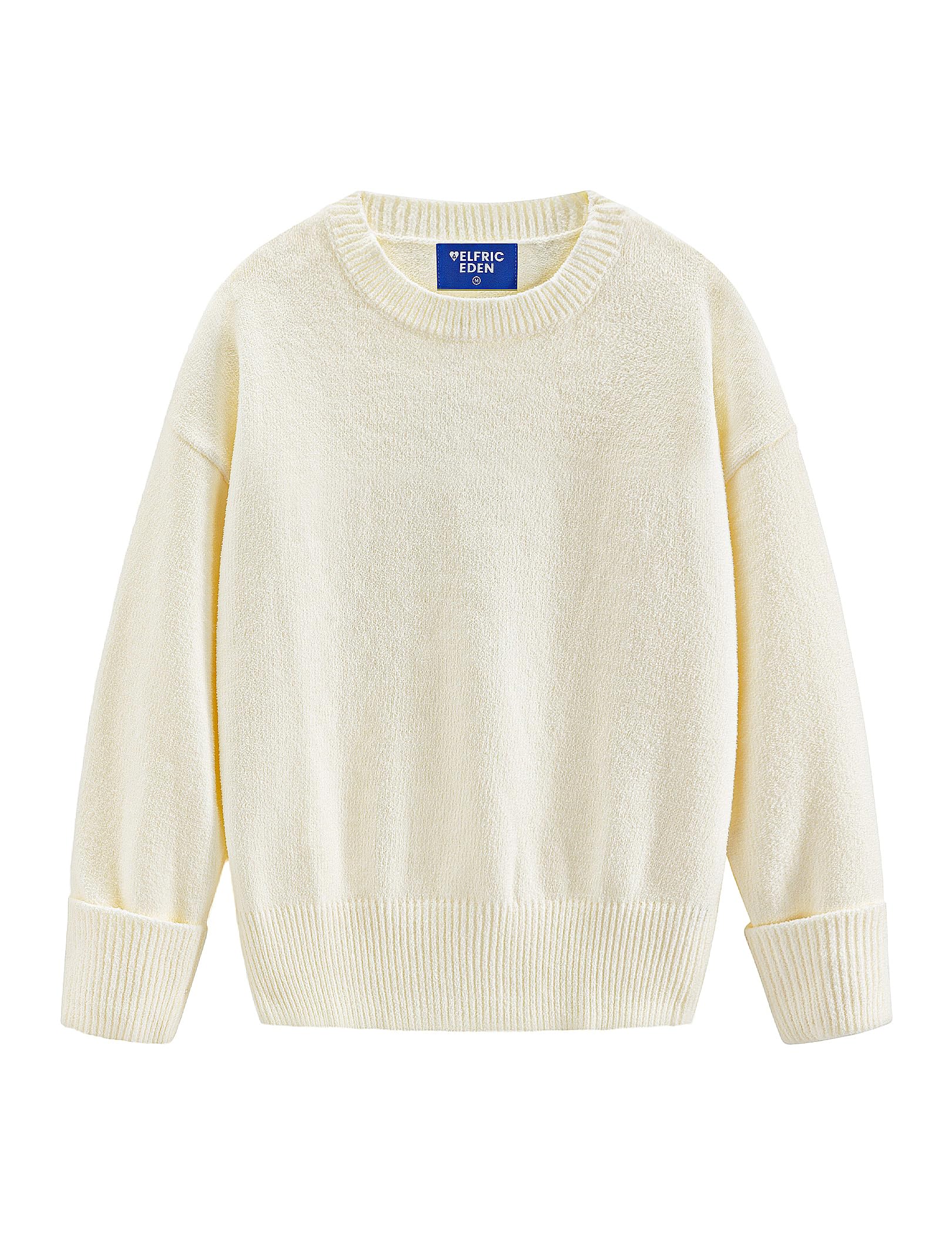 Aelfric Eden Women Oversized Basic Sweaters Vintage Crewneck Long Sleeves Knit 2025 Pullover Sweater Tops