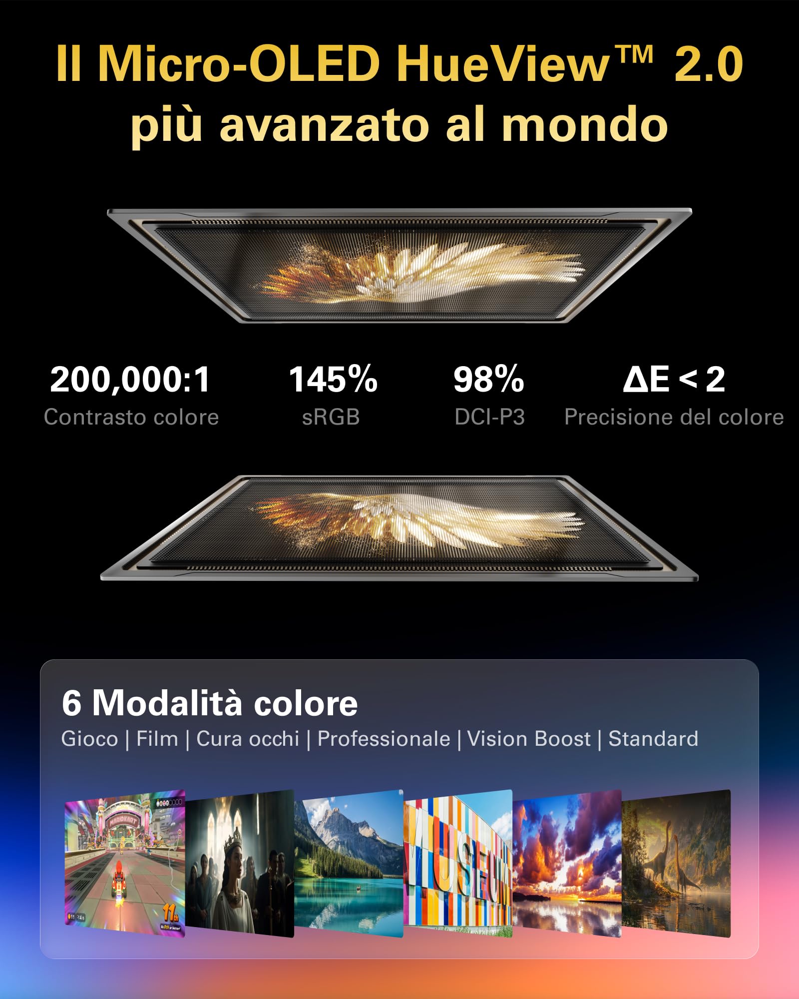 [Nuovo]RayNeo Air 3s Pro Occhiali AR/XR - Display video 201'' 1200 Nits 120Hz HueView 2.0, Occhiali di gioco intelligenti per iPhone 17,16,15/Android/Mac 2/PS5/SteamDeck