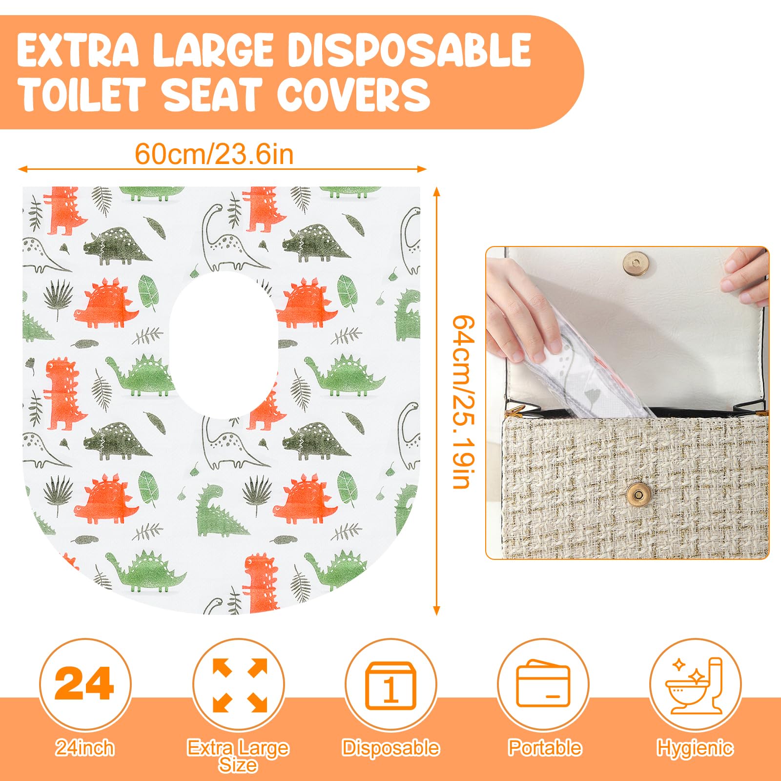 Homgaty Disposable Toilet Seat Covers, Potty Seat Cover Protectors, Extra Large Size, Individually Wrapped - Image 4