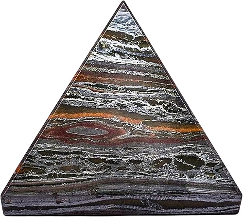 Miniatura 448 de Amazing Gemstone White Agate Snow Quartz Pyramid Crystal Healing Stones - 1" Great Pyramid Figurine of Natural Stone Pyramid for Meditation, Reiki