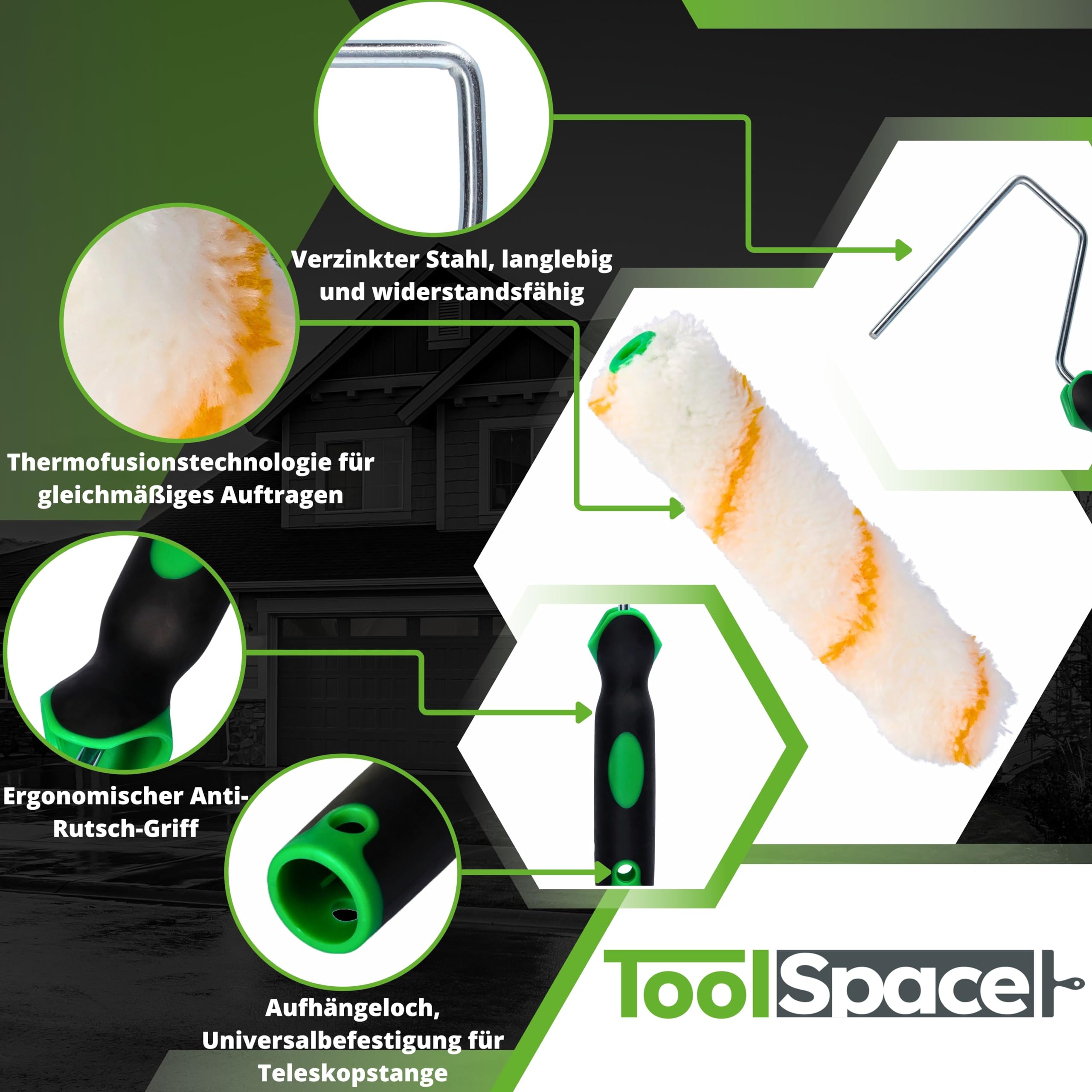 10 Rodillos De Pintura De Repuesto De 15 Cm (100 Mm) – Polyacryl, Interior Y Exterior