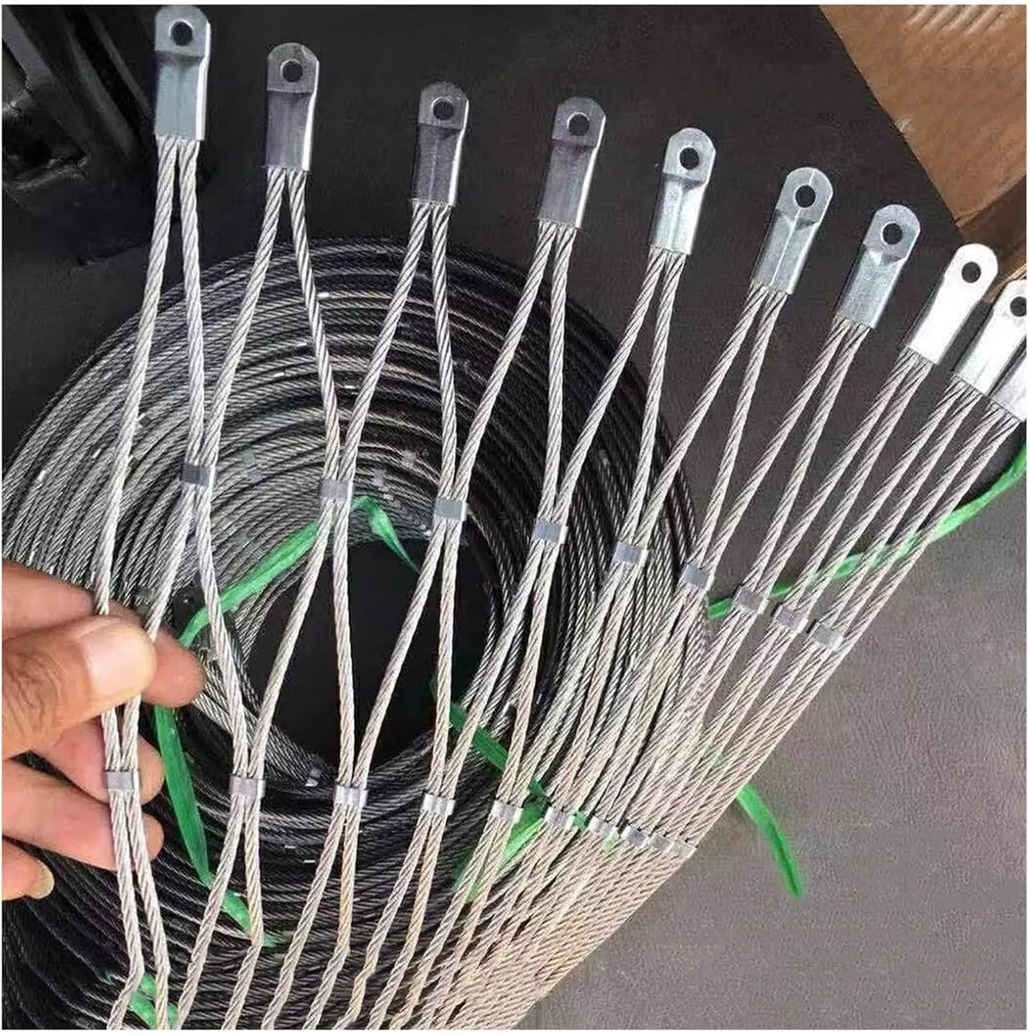 Maille métallique flexible filet antichute acier inoxydable 304 avec boucle
