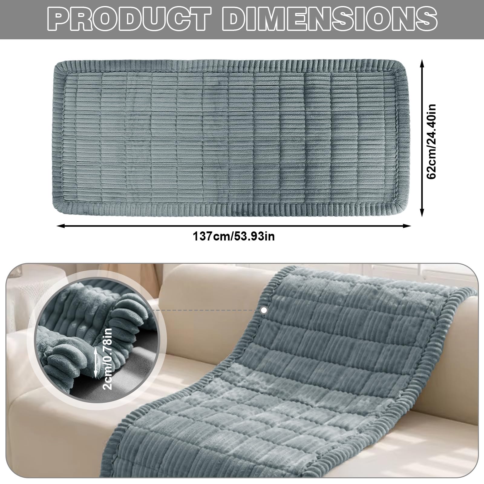 Hundeschutz Rückbank fürs Auto, 62×137 cm rutschfeste & Kratzfeste Hundedecke Auto, Wasserdichter Rücksitzschutz für Kleine & Große Hunde, Weiche Autoschutzdecke (Grau)