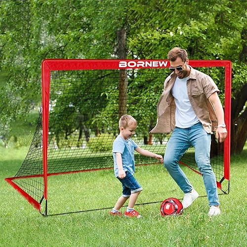 Miniatura 6 de Kids Soccer Goal for Backyard Set - 2 Set of 6X4 4X3 ft Toddler Soccer Nets Training Equipment, Soccer Ball, Pop Up Portable Soccer Set for Kids