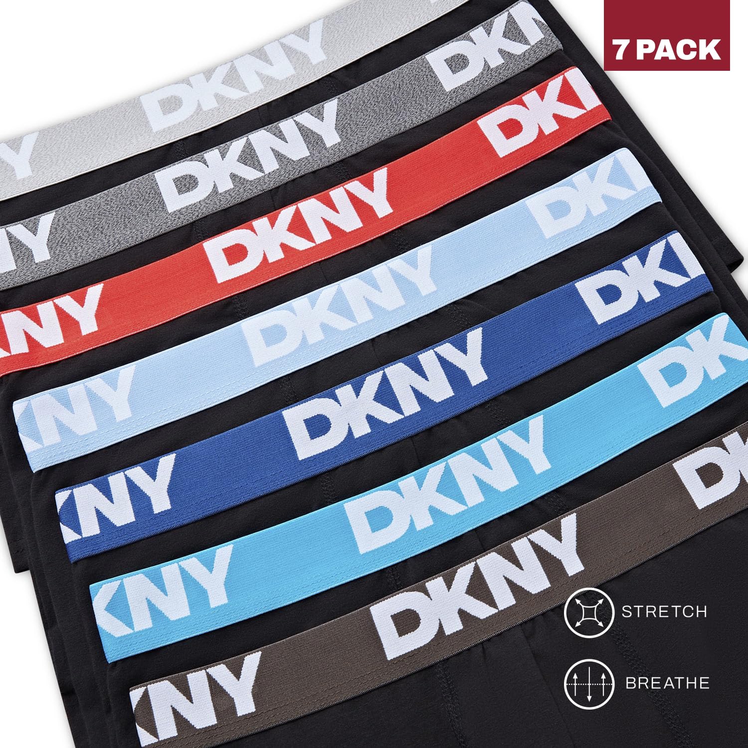 DKNY Seattle Boxer Uomo in Cotone | Boxer Uomo Cotone Elasticizzato Morbido e Traspirante | Intimo Uomo Pantaloncini Comfort | Mutande Cotone