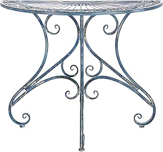 Safavieh Outdoor Collection Annalise Victorian Antique Blue Accent Table