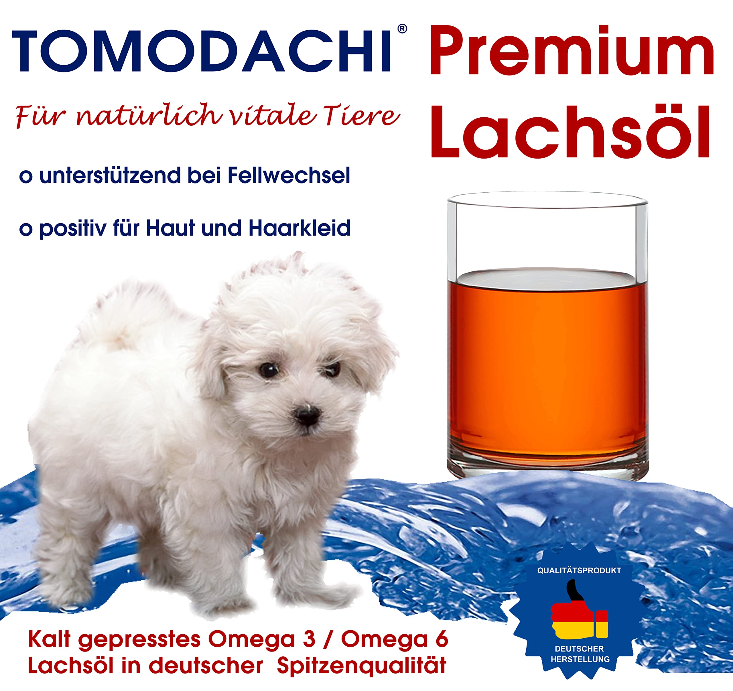 Lachsöl für Hunde Barföl kaltgepresstes Lachsfischöl Hund Naturprodukt essentielle Fettsäuren Omega3 Fischöl deutsches Lachsöl für den Hund 10L