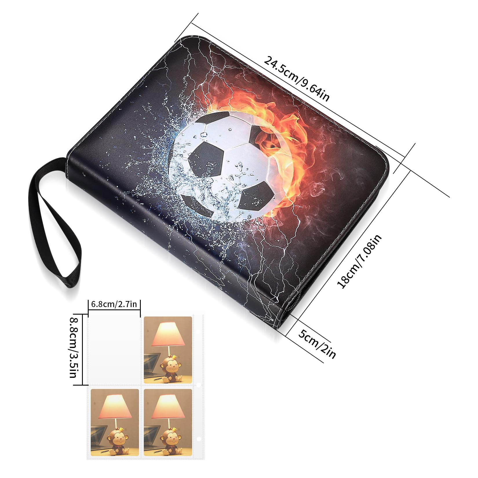 Album Carte Collezione Benazcap Albu Per Carte Copatibili Con Albu Pokeon, 4 Tasche, 480 Carte Per Carte Collezione Raccoglitore Carte One Piece