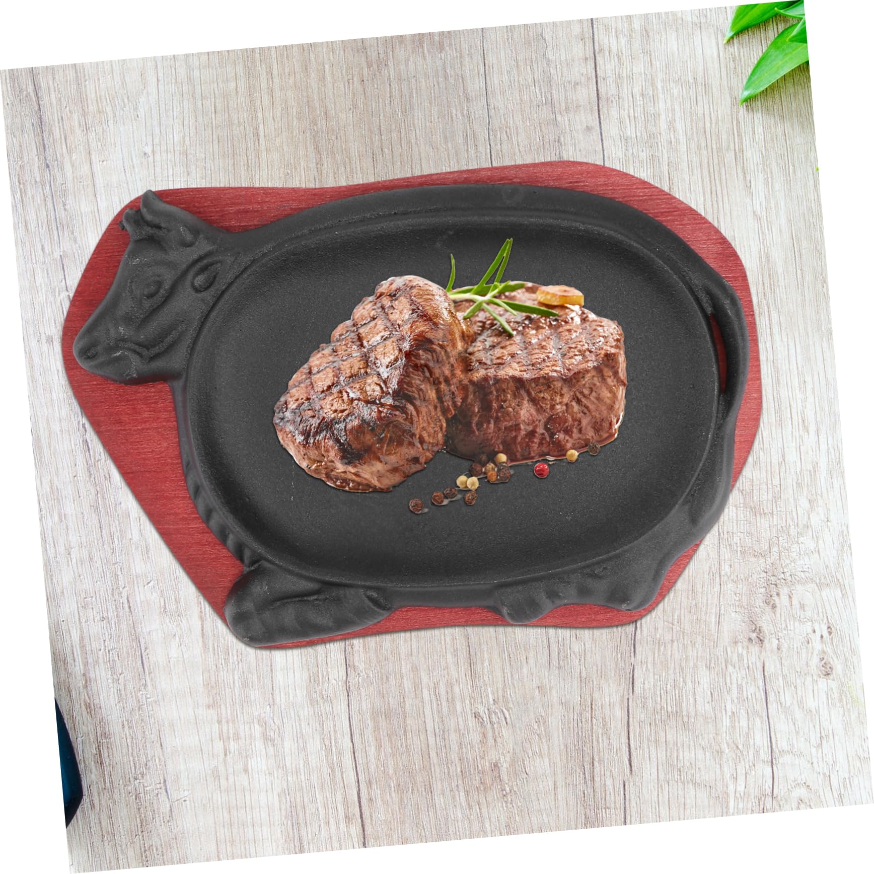 BESTYASH 1pezzi Teglia per Arrosti in Piastra Antiaderente per Barbecue Teglia per Bistecche di Manzo Teppanyaki Resistente alle Macchie Facile da Pulire e Manutenere