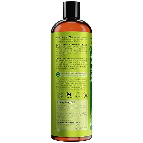 Miniatura 7 de Seven Minerals Gel de aloe vera de aceite de almendras dulces prensado en frío