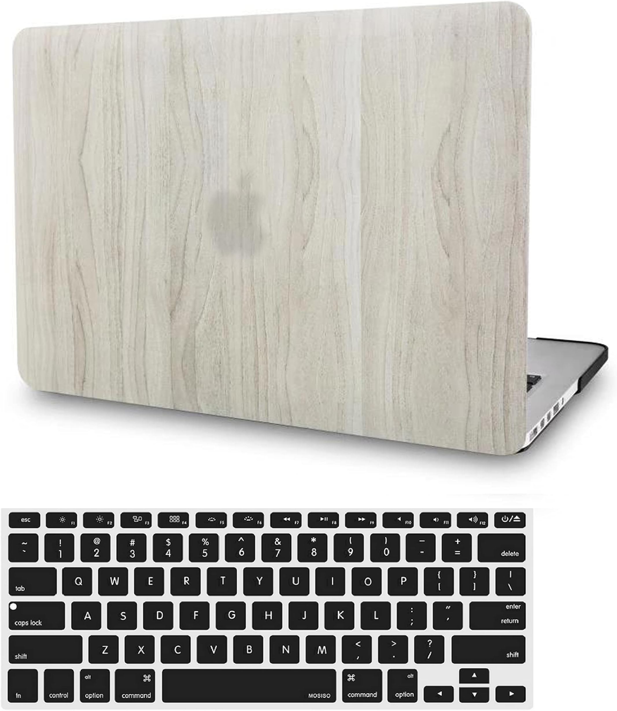 KECC Compatible with MacBook Pro 15 inch Case Cover 2016-2019 Release A1990 A1707 with Touch Bar Plastic Hard Shell + Keyboard Cover (Pine Wood 2)
