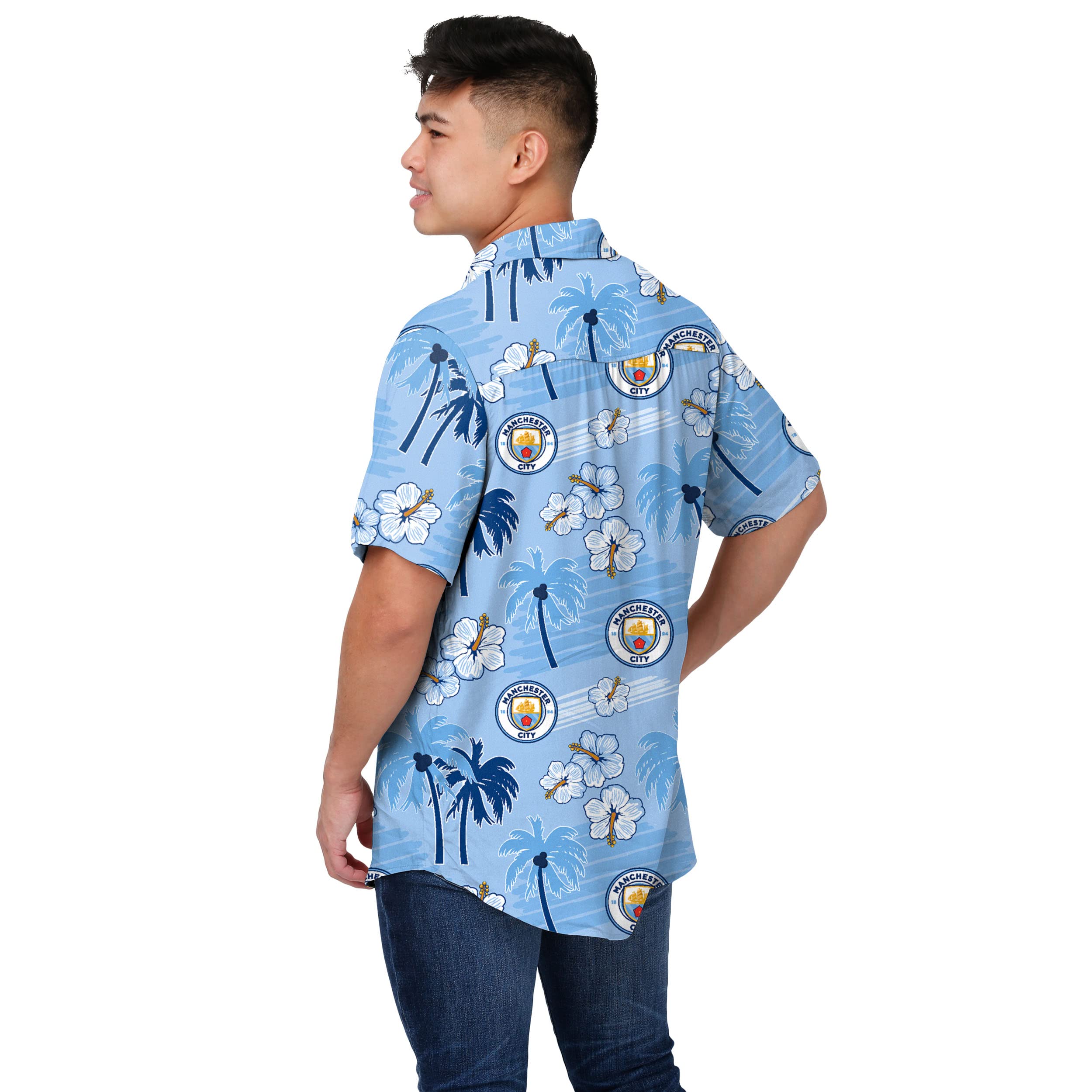 FOCO Officially Licensed Islander Tropical Football Shirt (as8, Alpha, s, Regular, Regular, Manchester City FC) - Image 2