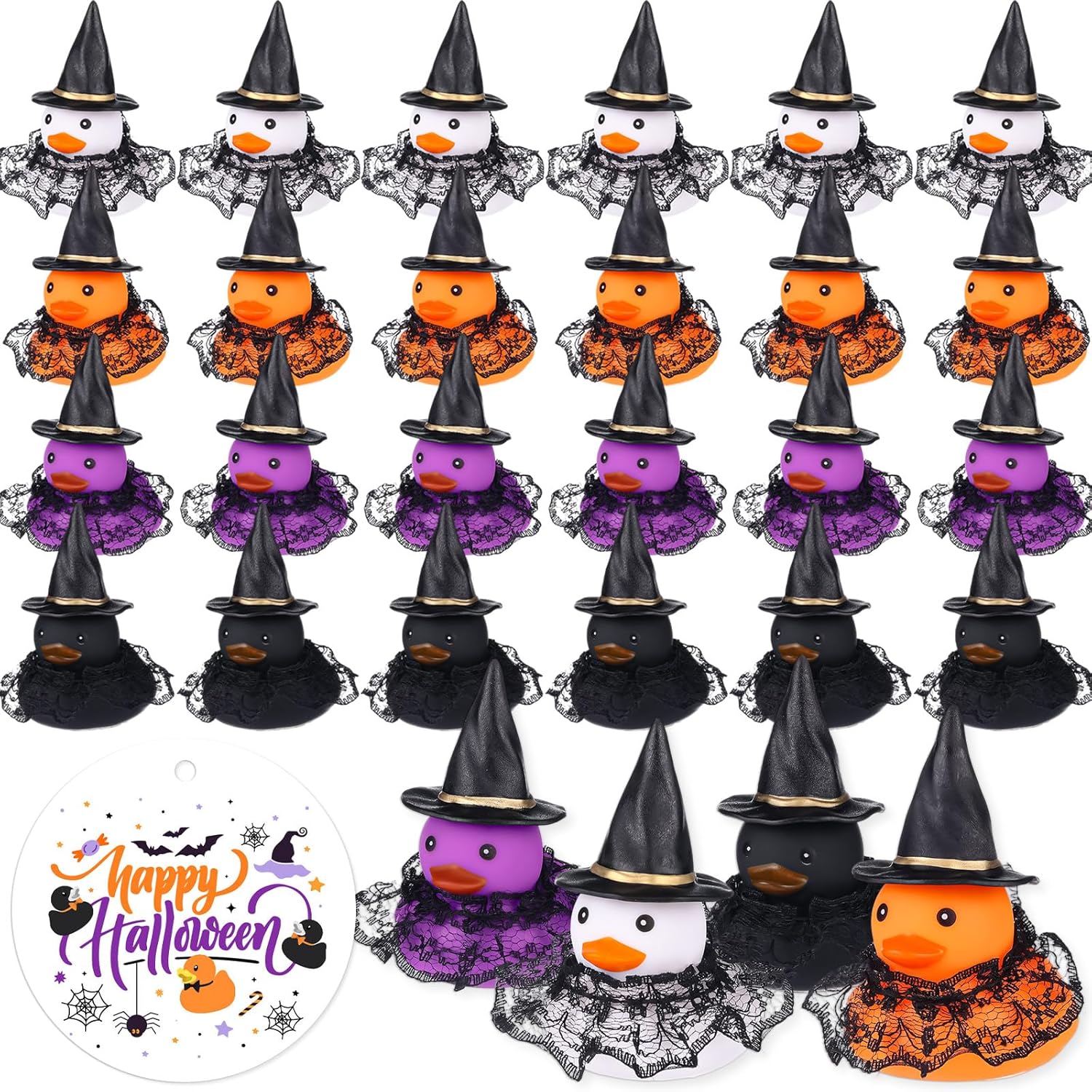 CoFuBcad Halloween Rubber Duck Car Ornament, Rubber Duck Car Dashboard Spider - View #4