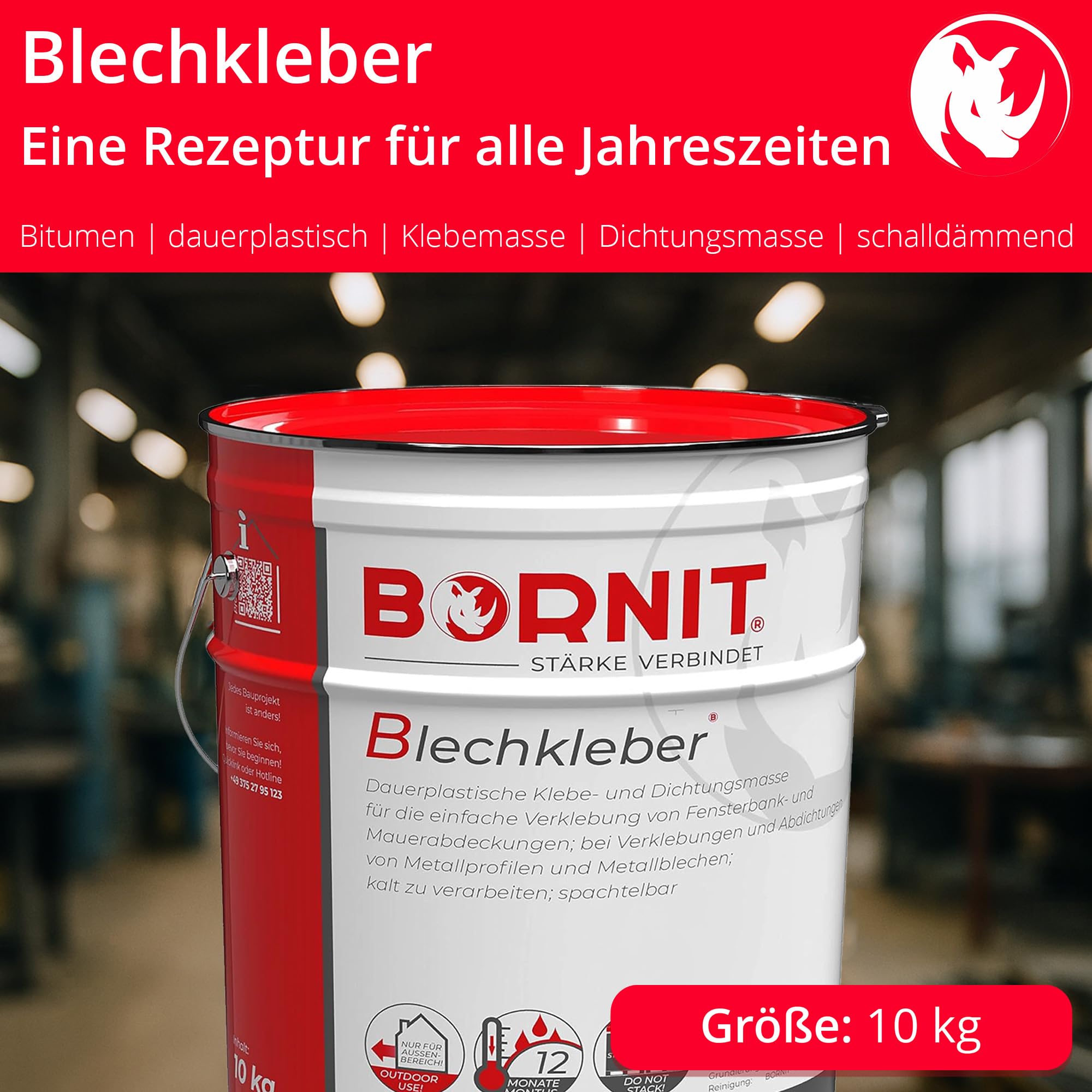 BORNIT Blechkleber Fensterbank klebt und dichtet [schalldämmend] 10kg