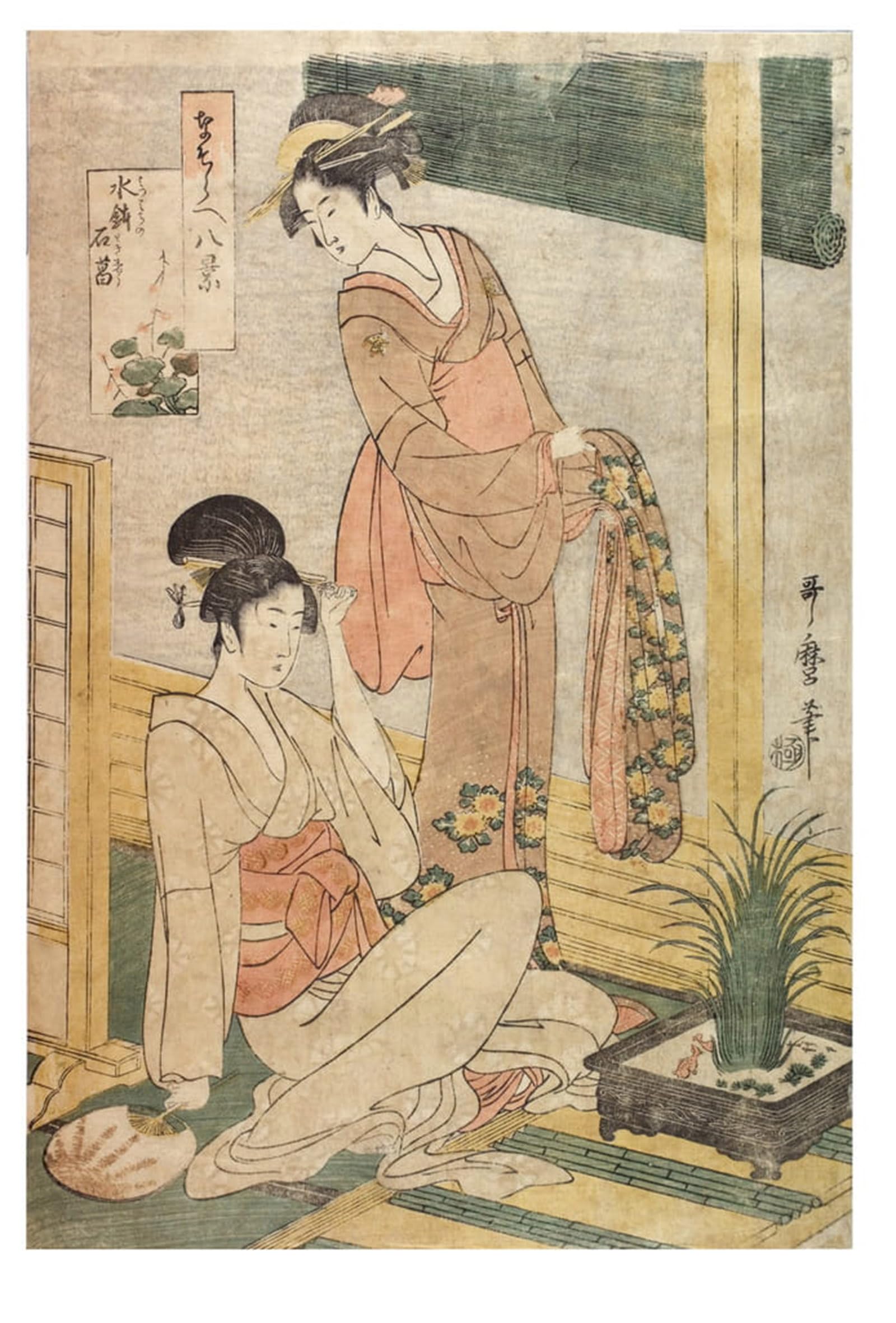 Posteriik No Frame Vintage Art Print Images Pictures Print Tatsumi Roko By Kitagawa Utamaro Modern Colour Posters For Office Home Decor 60X90cm