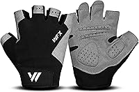 WESTWOOD FOX Weight Lifting Gloves with Wrist Support - Anti-Slip Gel Padded, Breathable Fingerless Gym Gloves for Men Women