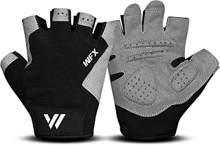 WESTWOOD FOX Weight Lifting Gloves with Wrist Support - Anti-Slip Gel Padded, Breathable Fingerless Gym Gloves for Men Women