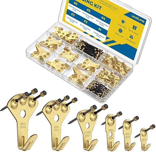Uniclife 152 Pcs Picture Hanging Kit, 10 lb, 20 lb,