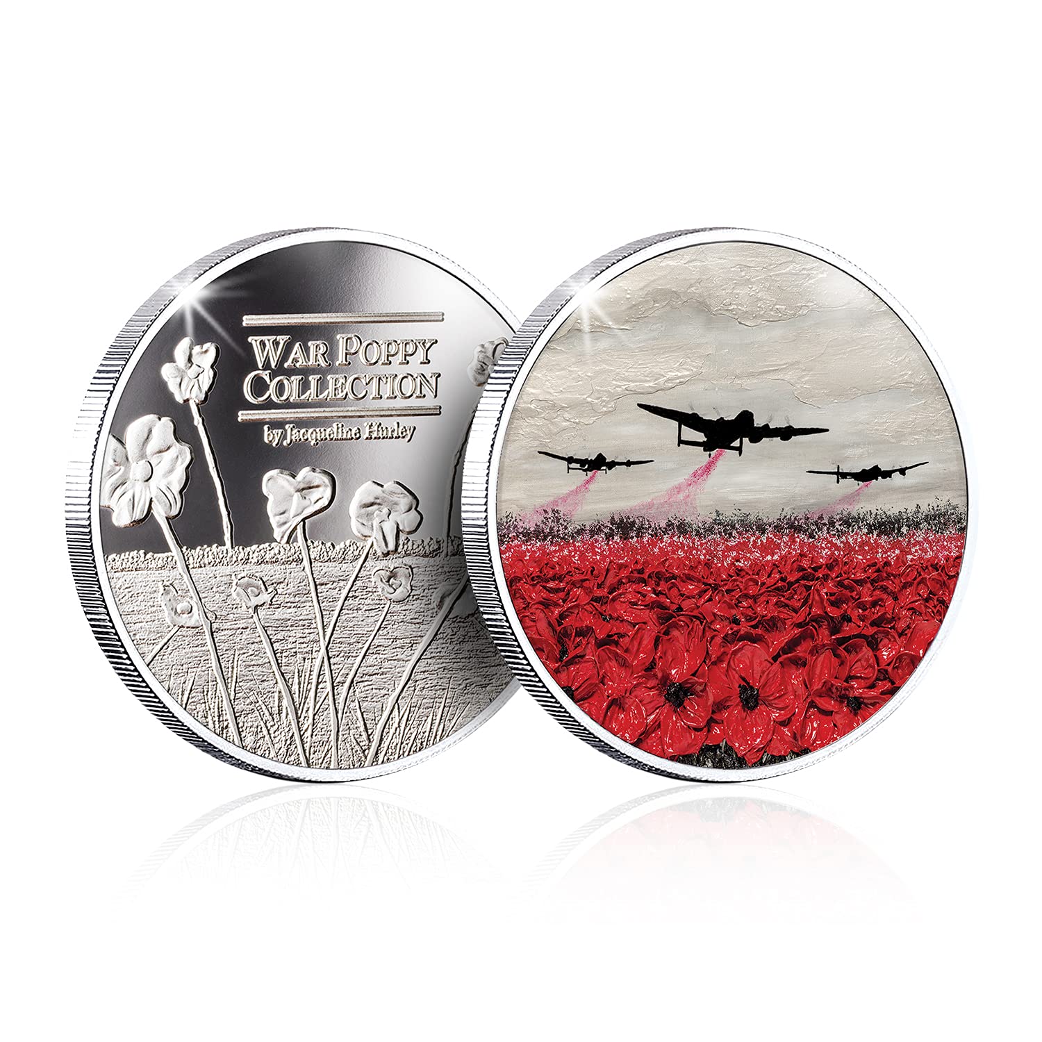 The Koin Club War Poppy Remembrance Day Silver Coin Badge Medal - Raid of Remembrance